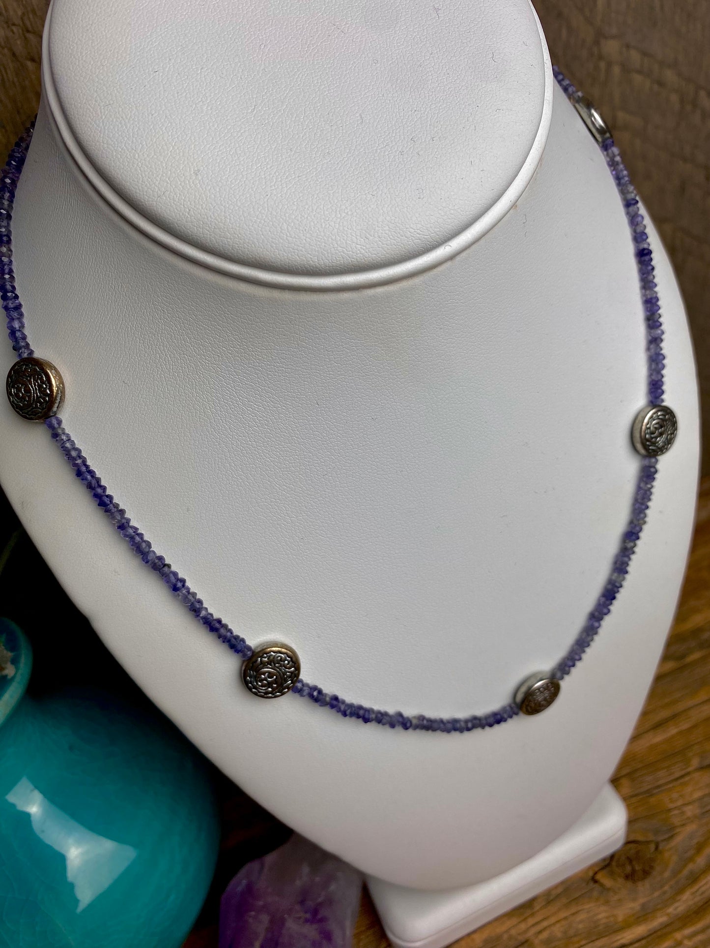 Blue Sapphire & Silver Necklace