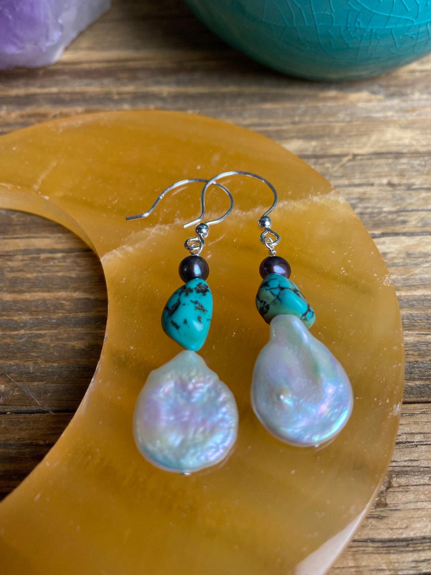 Pearl Coin Earrings