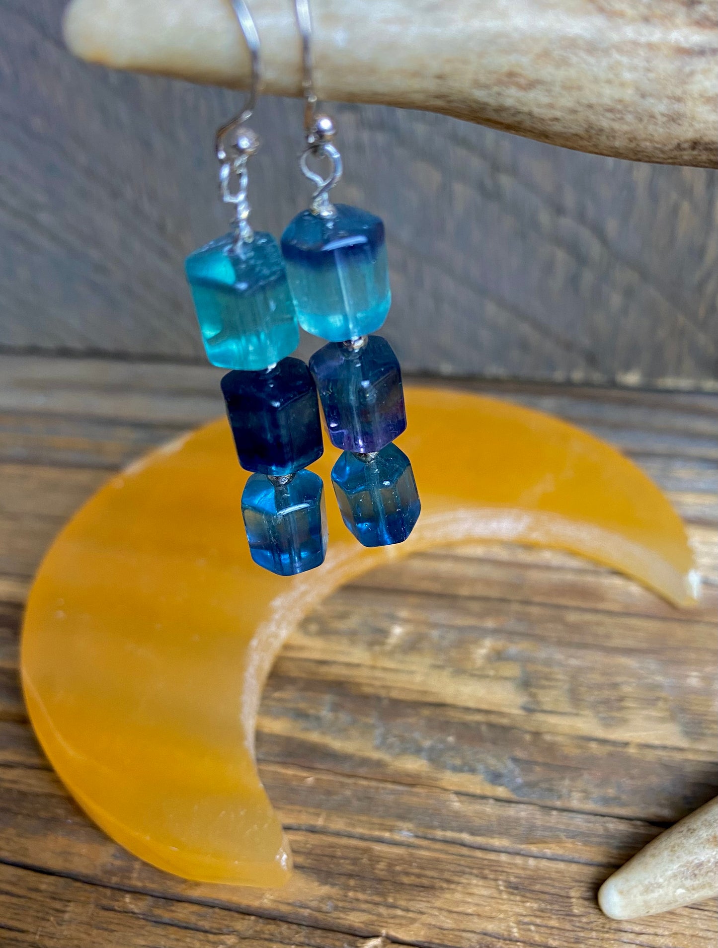 Fluorite Dangle Earrings