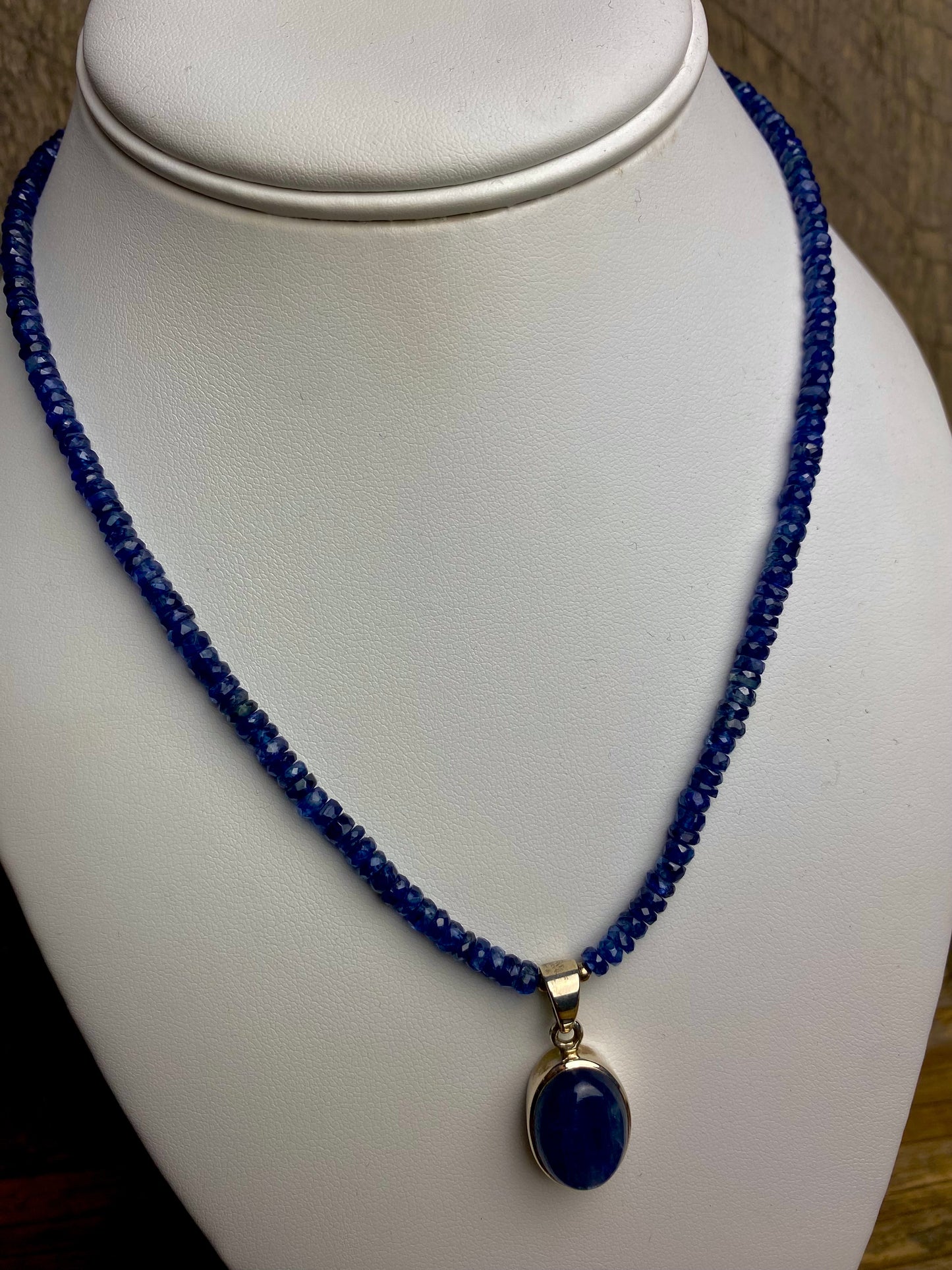 Kyanite Faceted Bead Necklace