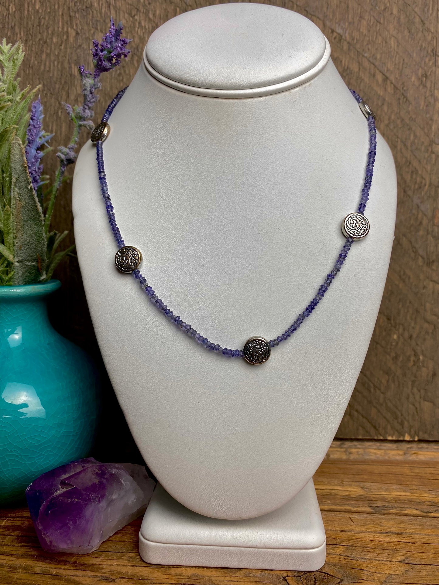 Blue Sapphire & Silver Necklace