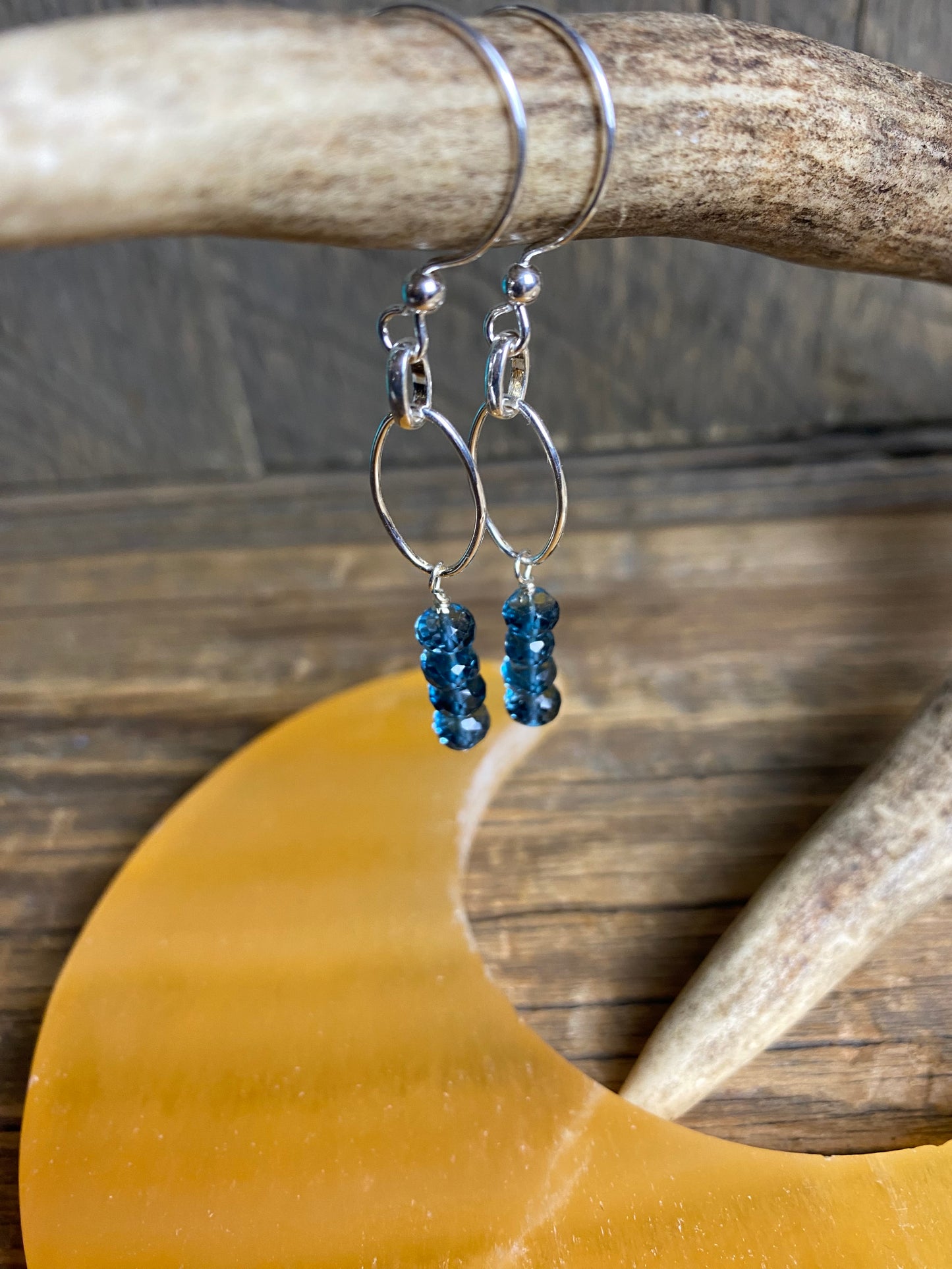 Faceted Rondelle Gemstone Earrings