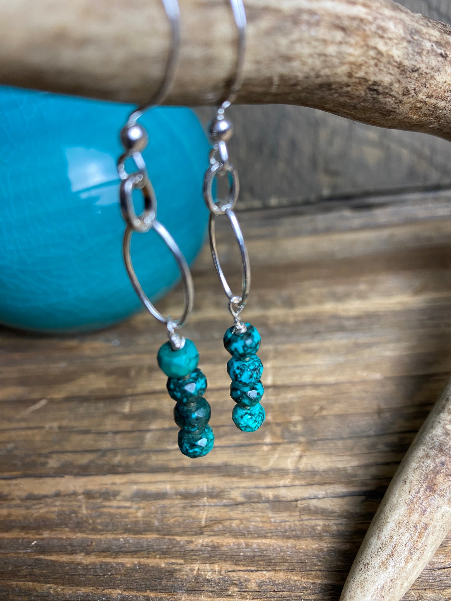 Faceted Rondelle Gemstone Earrings