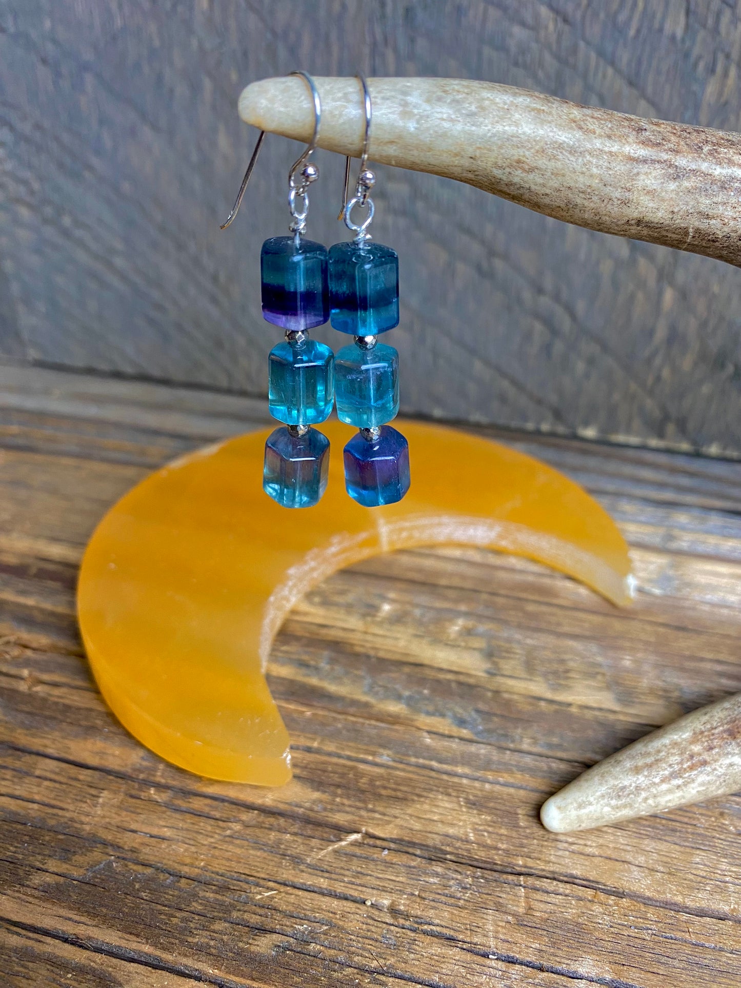 Fluorite Dangle Earrings