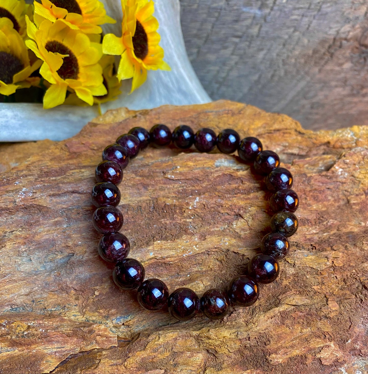 Men's 10mm Gemstone Stretch Bracelet