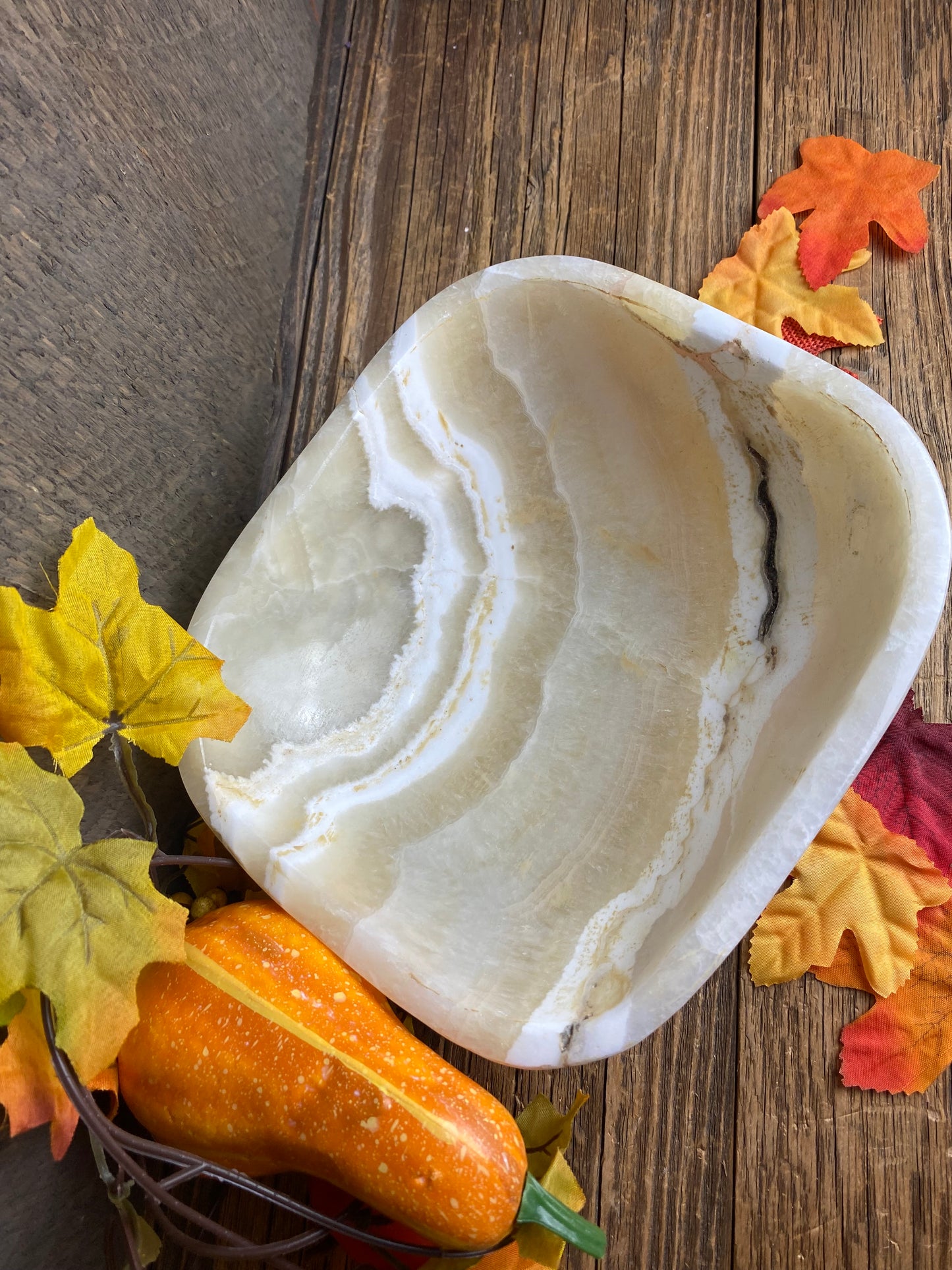 Onyx Natural Carved Bowl