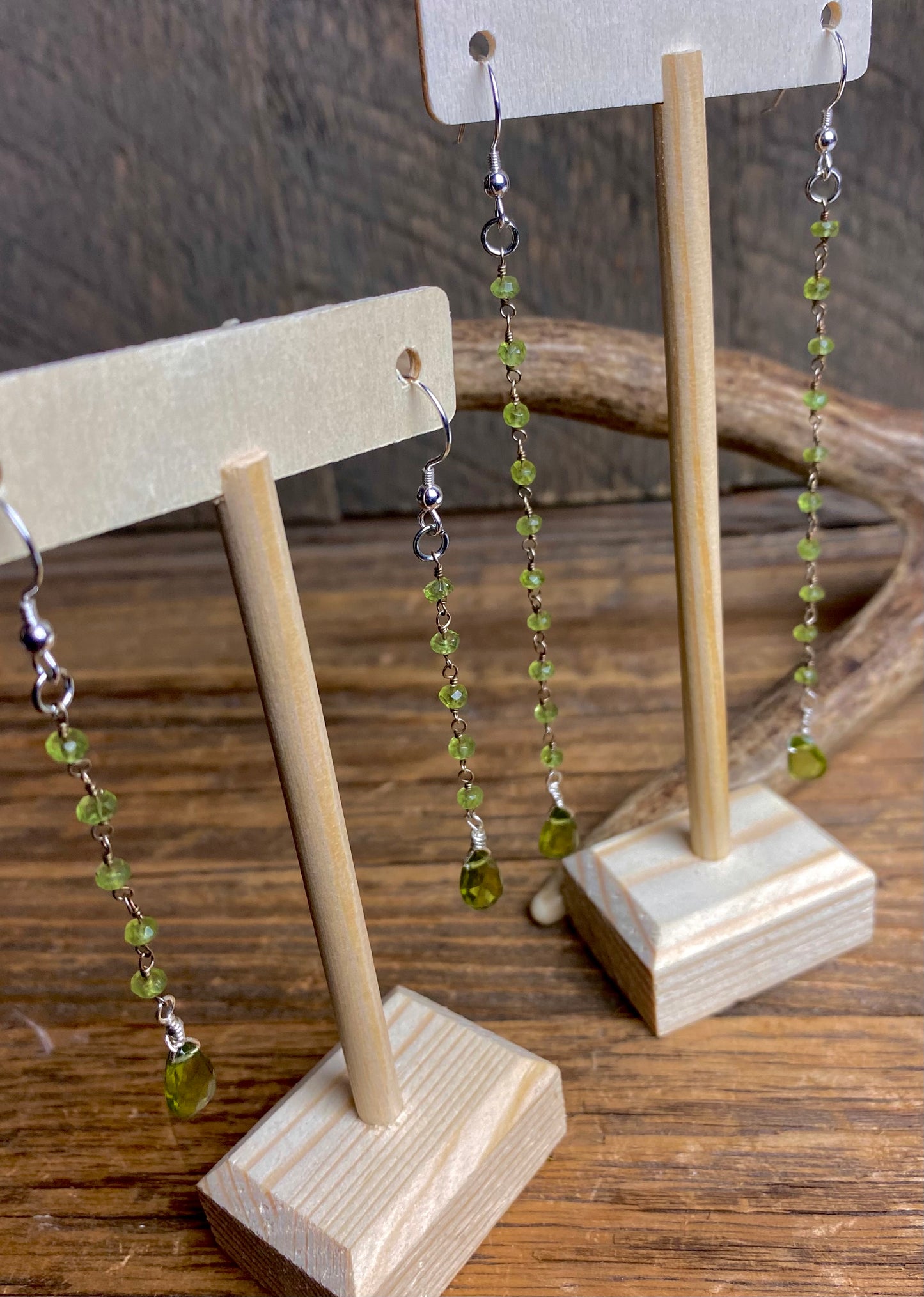 Gemstone Chain Earrings