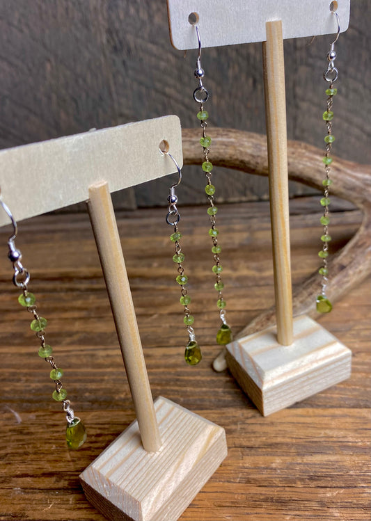 Gemstone Chain Earrings