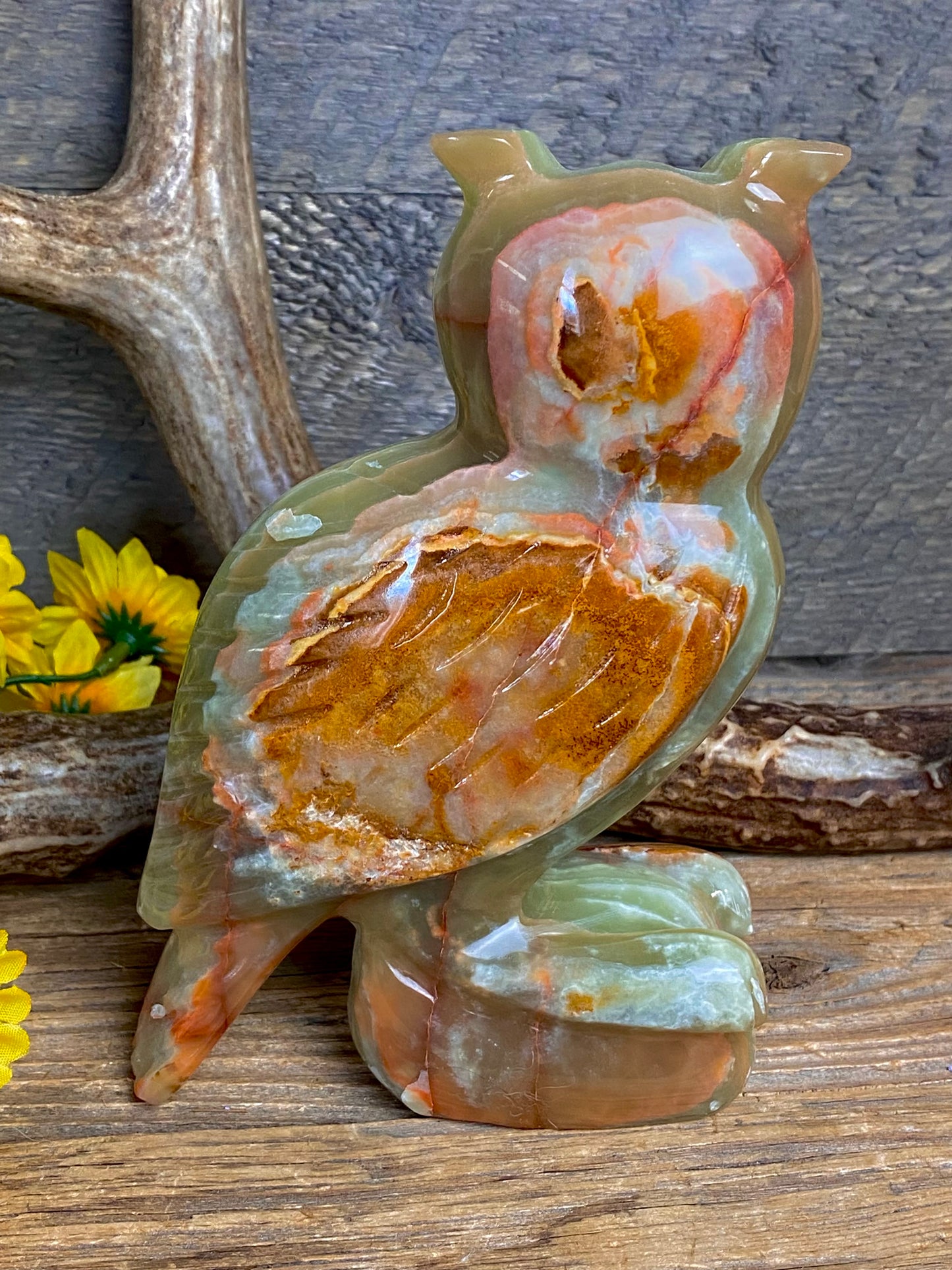 Green Onyx Hand Carved Animal Sculpture
