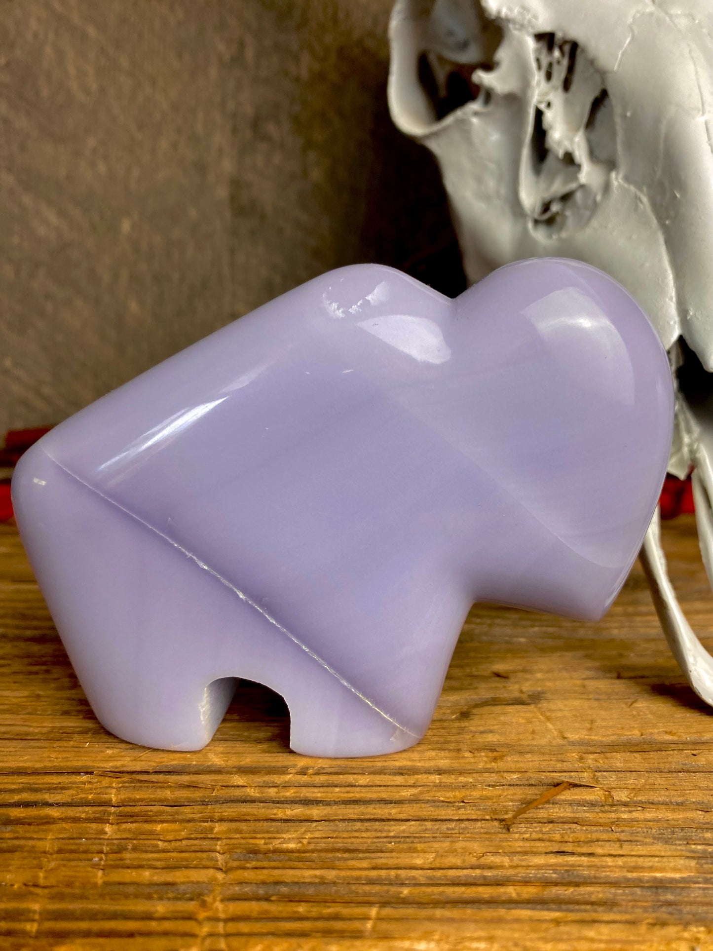 Lavender Fluorite Hand-Carved Buffalo