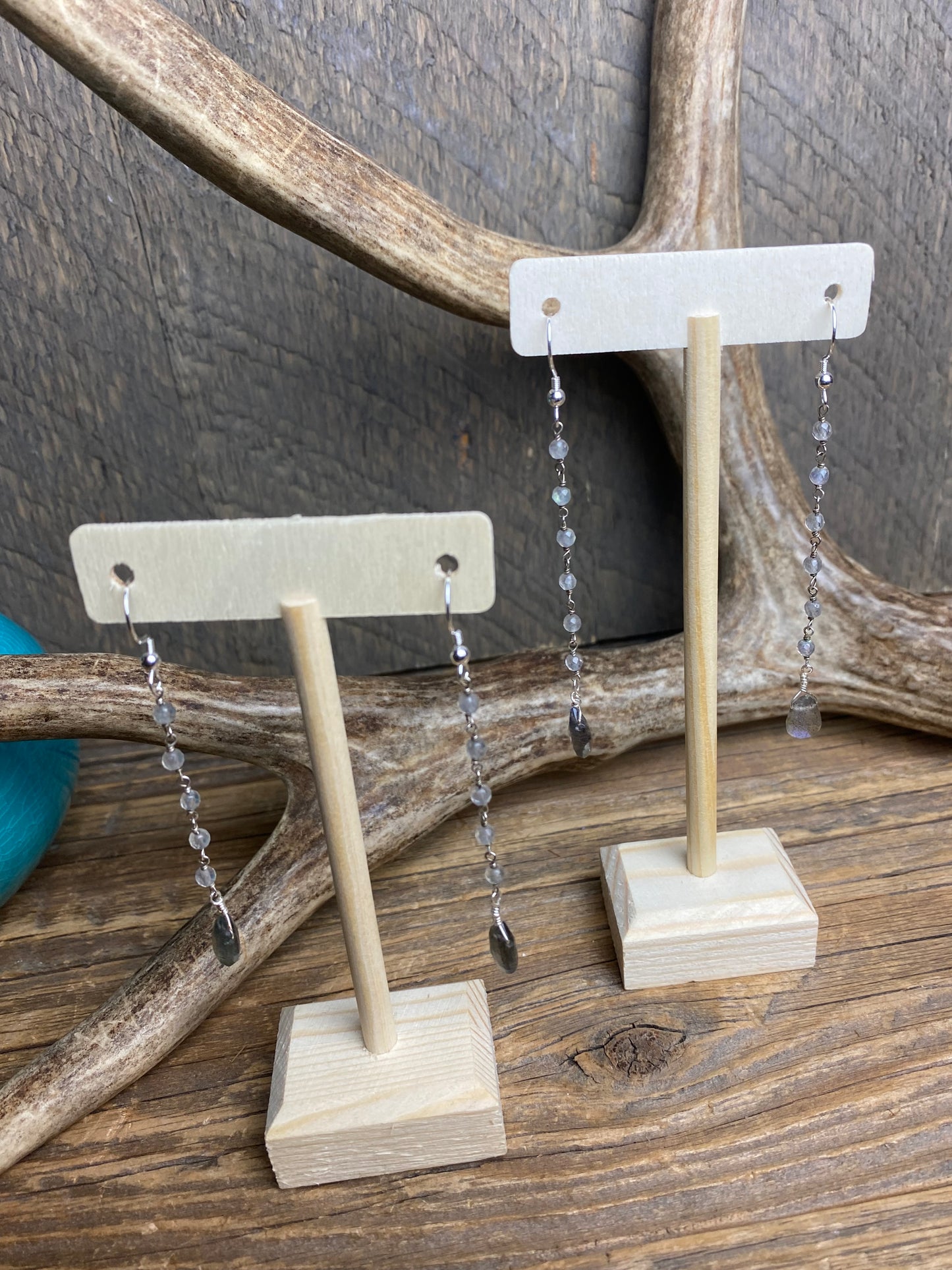 Gemstone Chain Earrings
