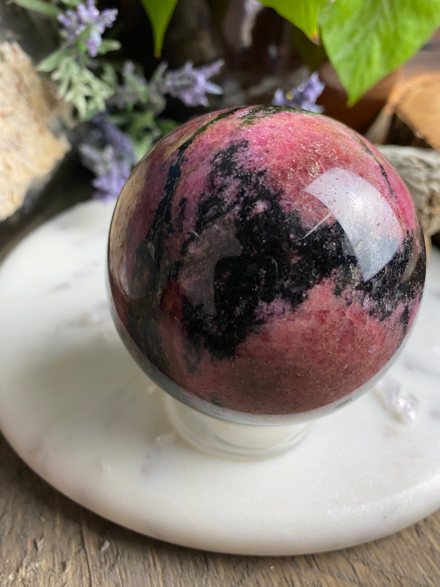 Rhodonite Polished Sphere