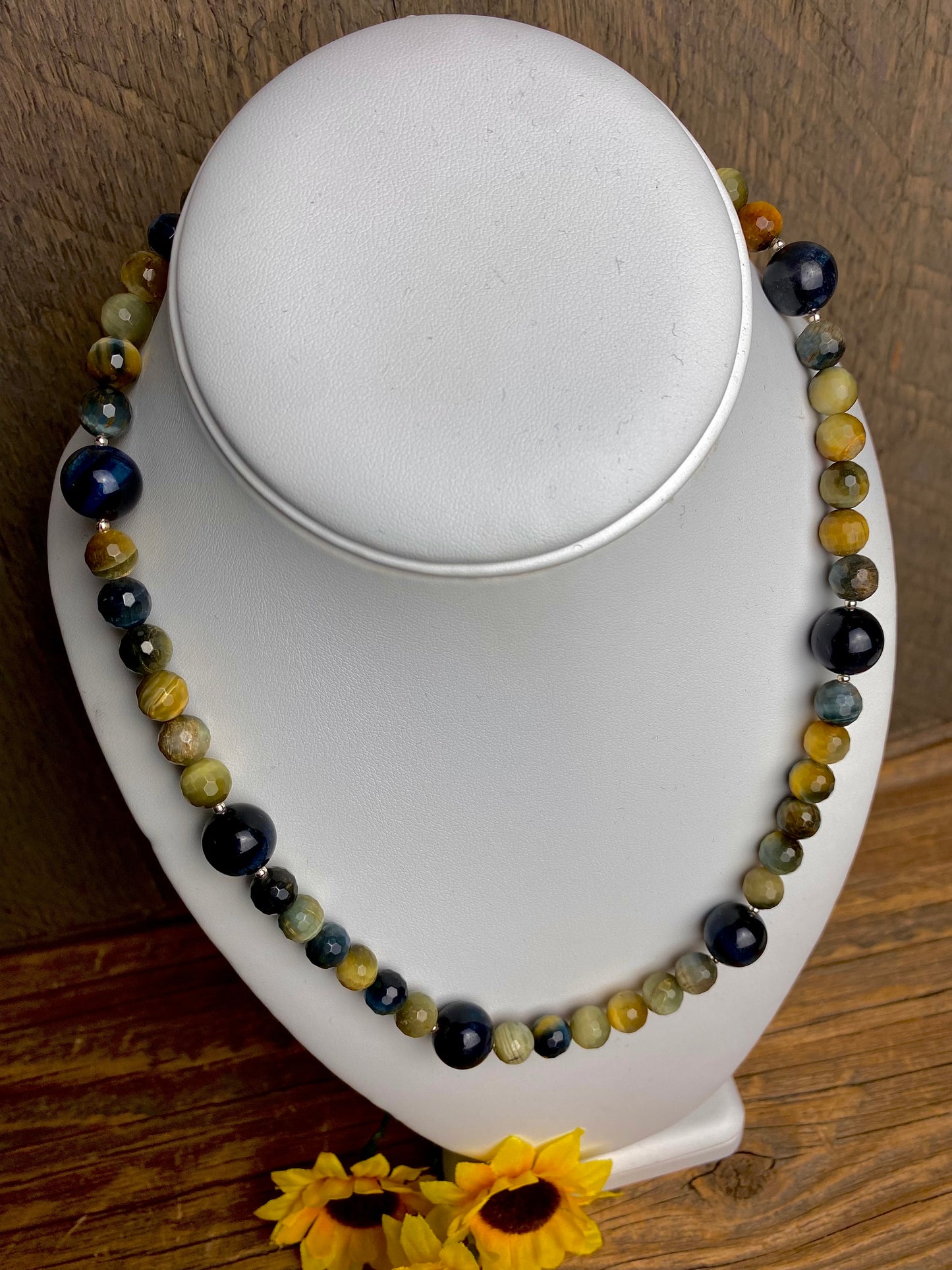 Golden Blue Tiger’s Eye Necklace