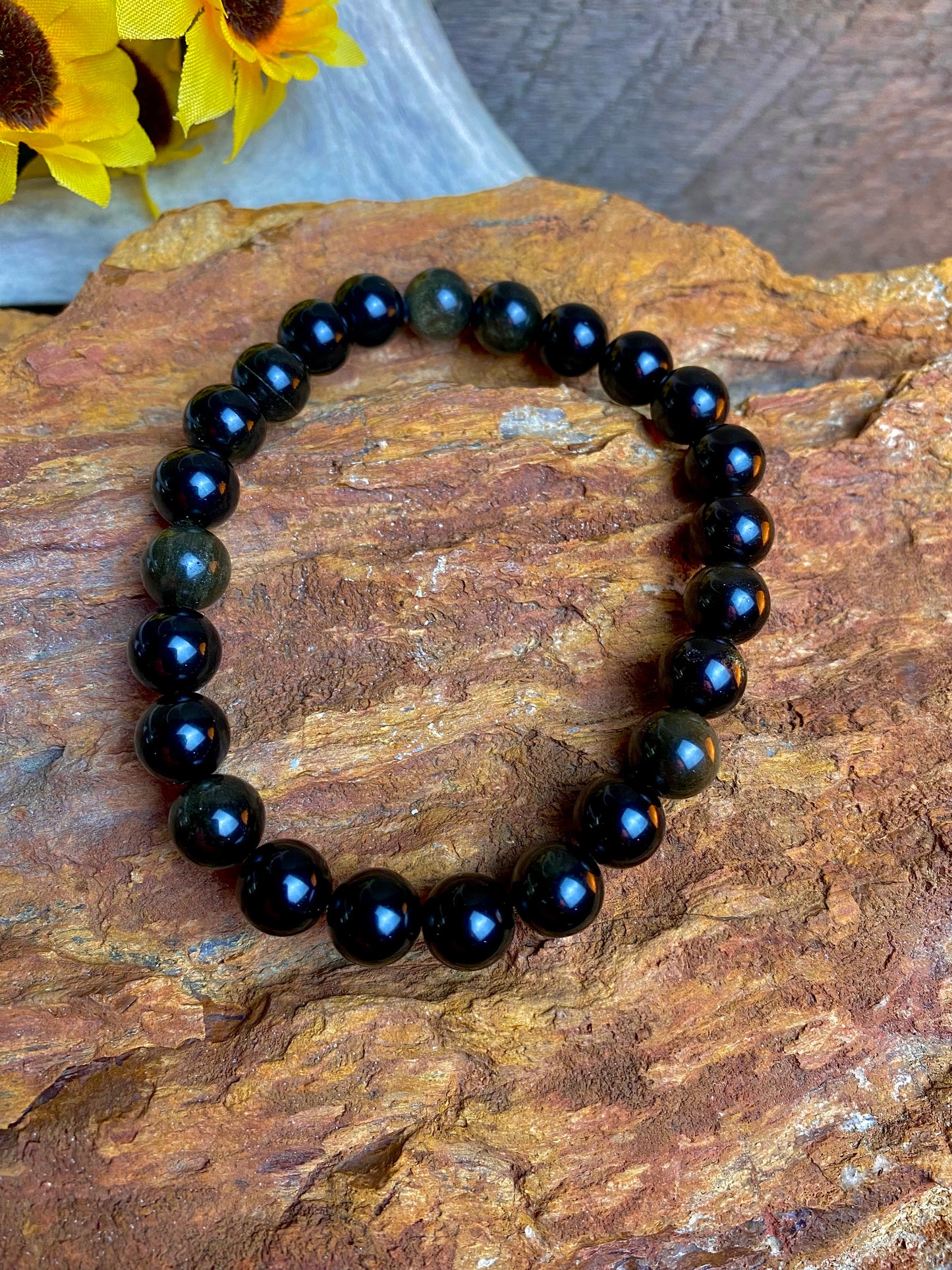 Men's 10mm Gemstone Stretch Bracelet