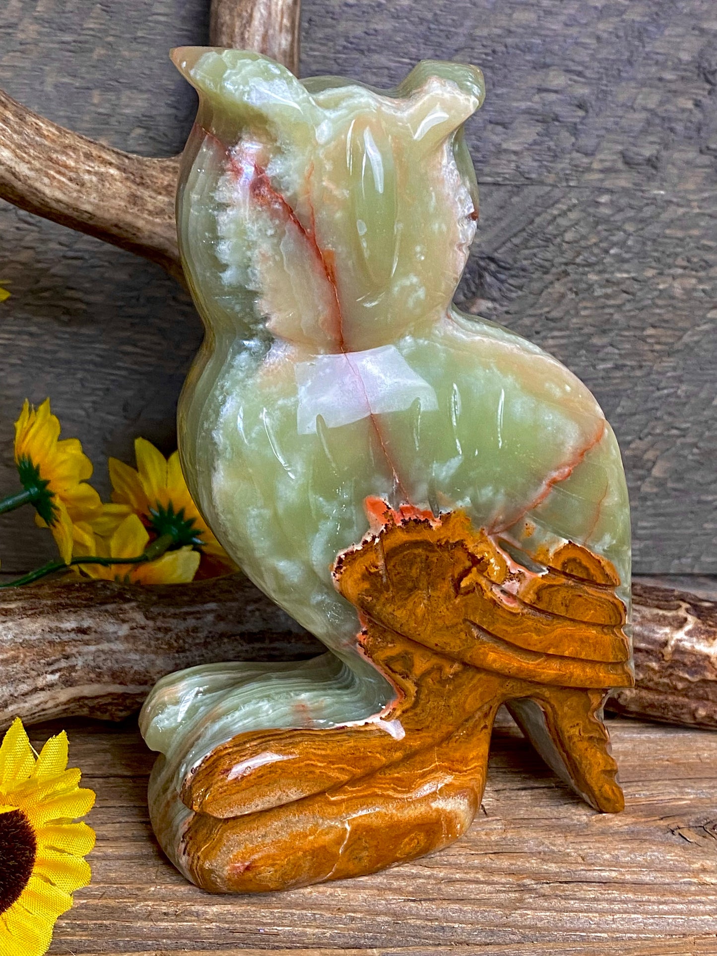 Green Onyx Hand Carved Animal Sculpture