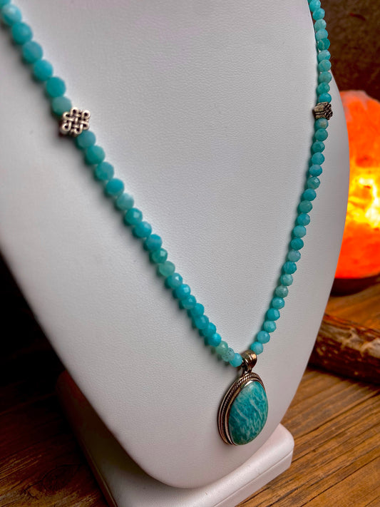 Amazonite Bead Necklace