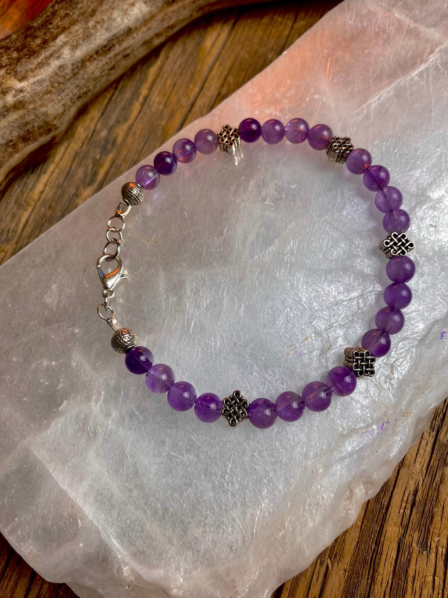 Amethyst Bead Bracelet