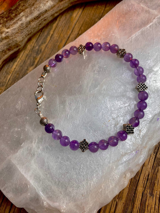Amethyst Bead Bracelet