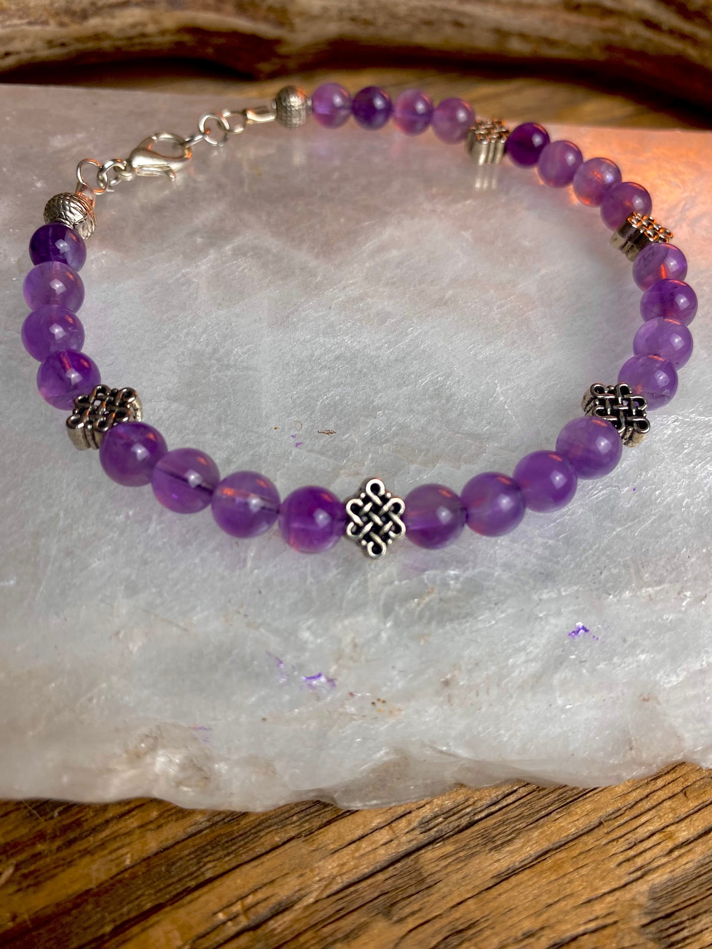 Amethyst Bead Bracelet