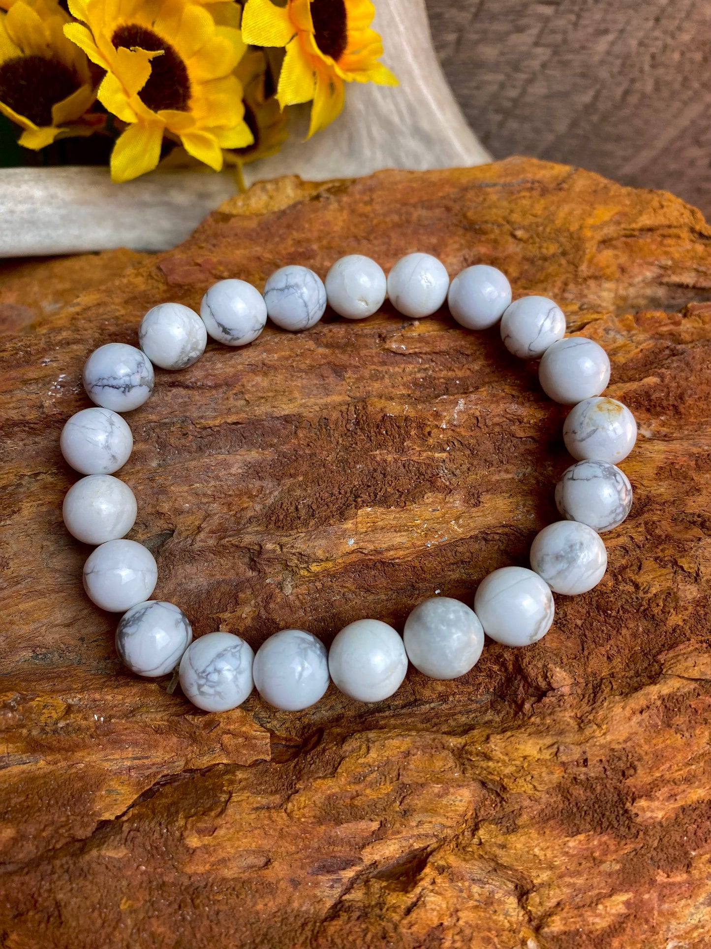 Men's 10mm Gemstone Stretch Bracelet