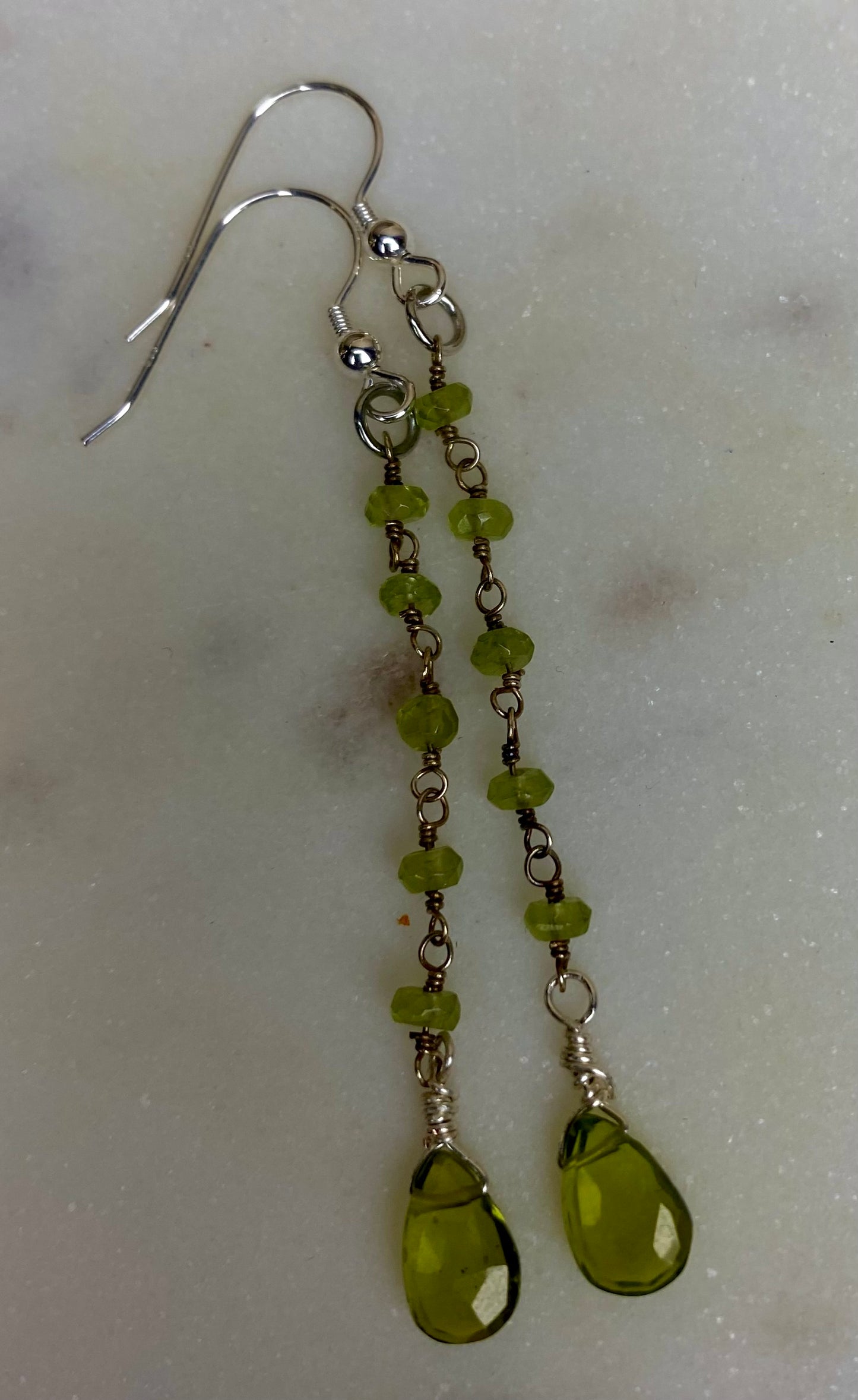 Gemstone Chain Earrings