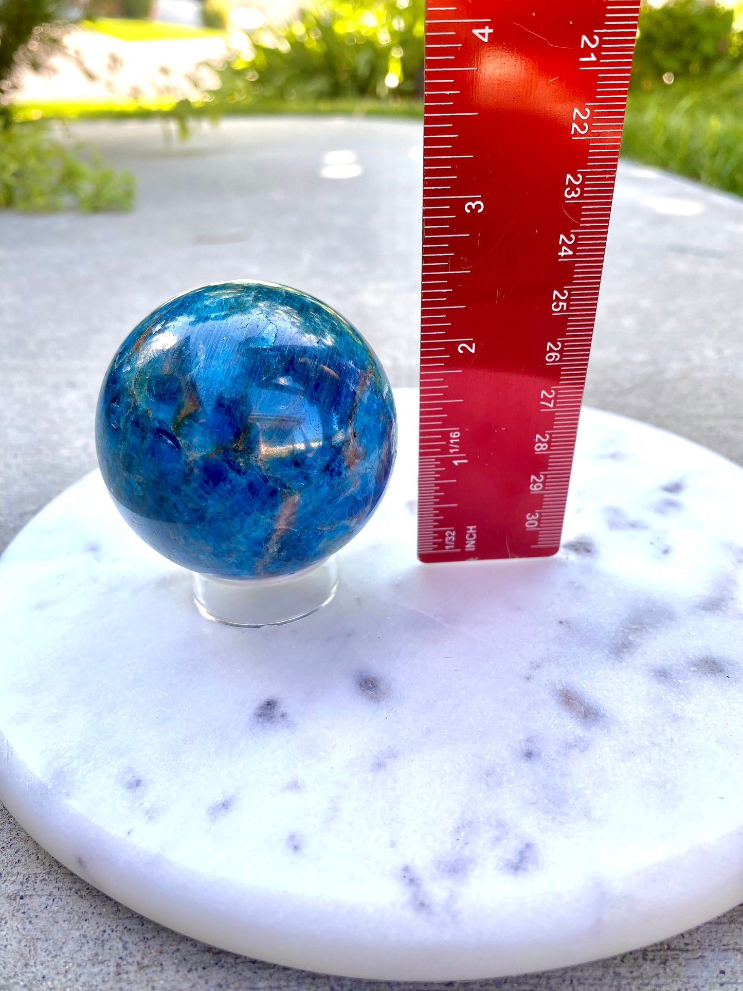 Blue Apatite Polished Sphere