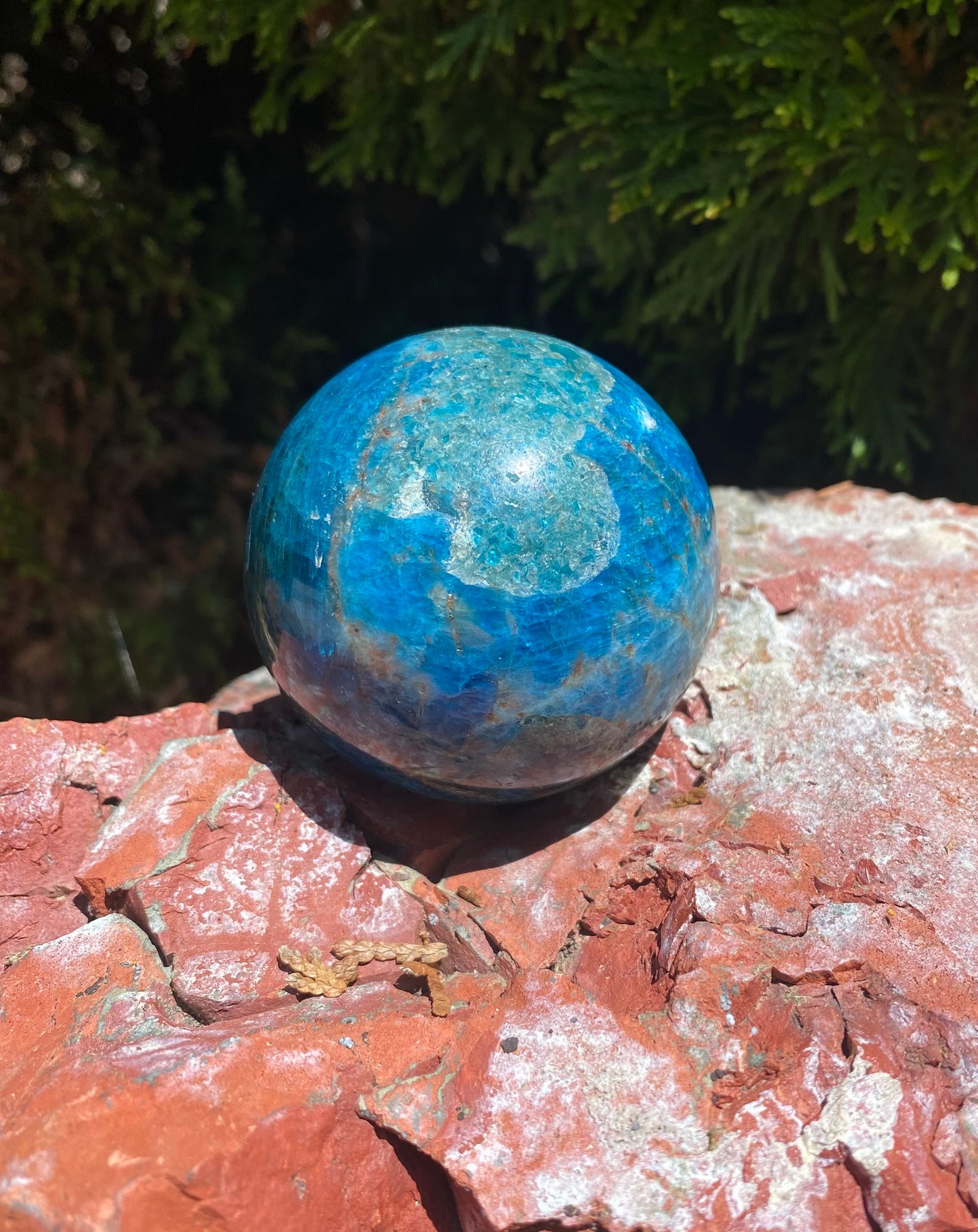 Blue Apatite Polished Sphere
