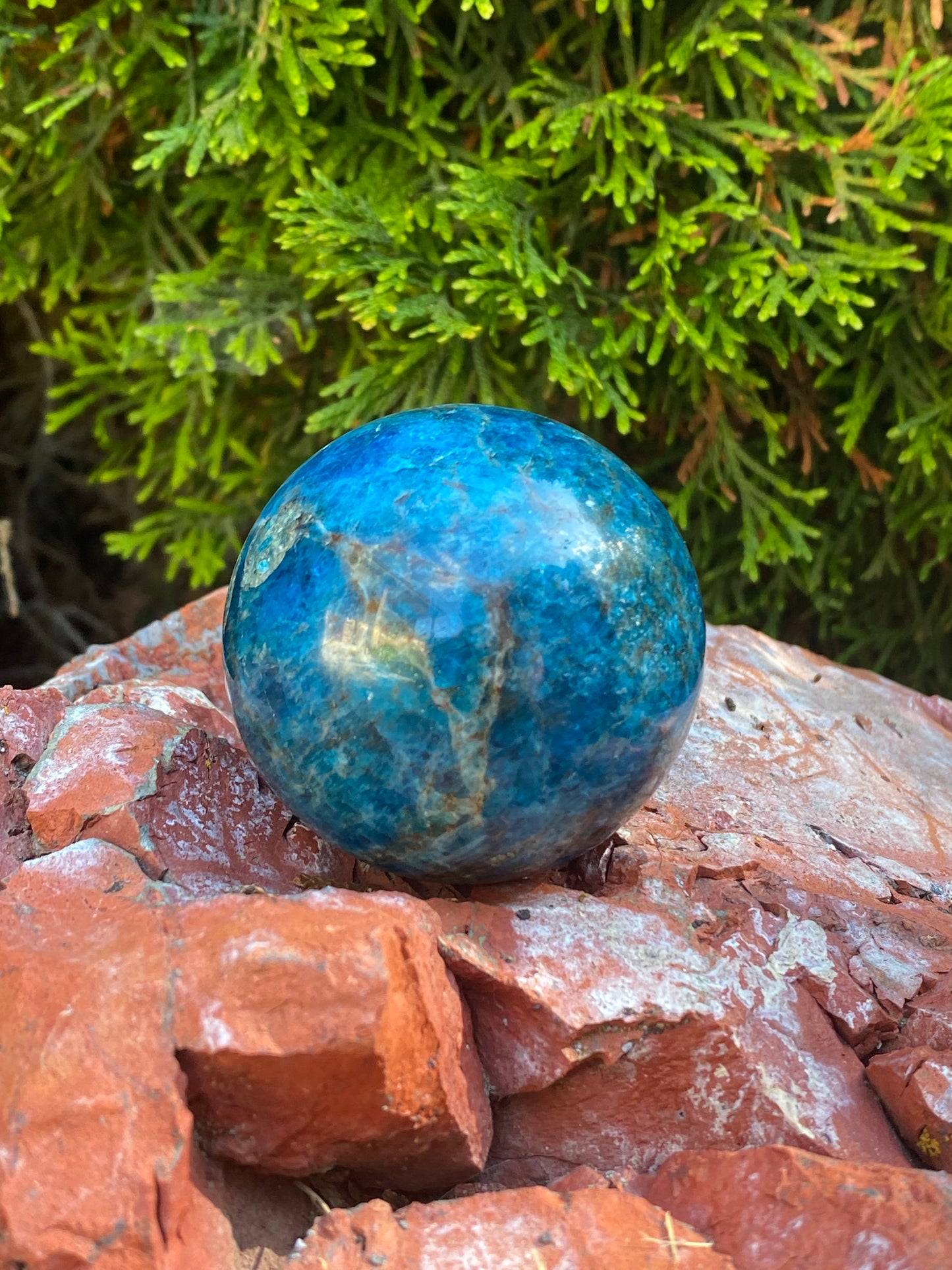 Blue Apatite Polished Sphere