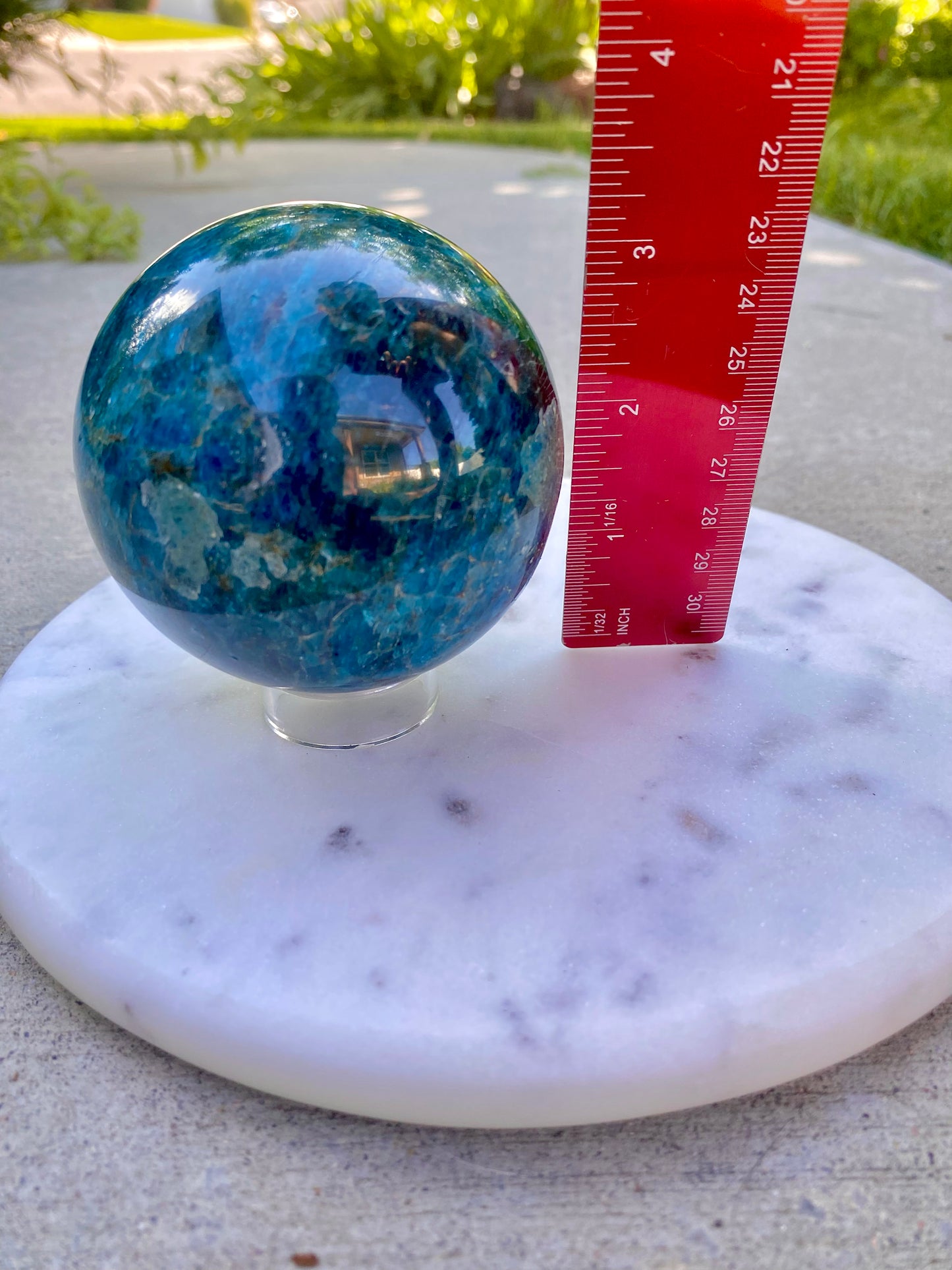 Blue Apatite Polished Sphere