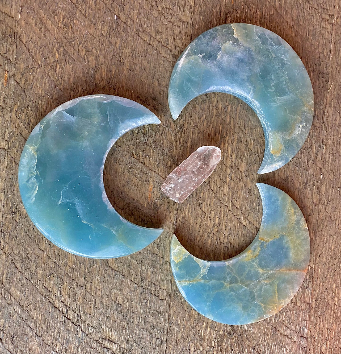 Blue Onyx Polished Crescent Moon