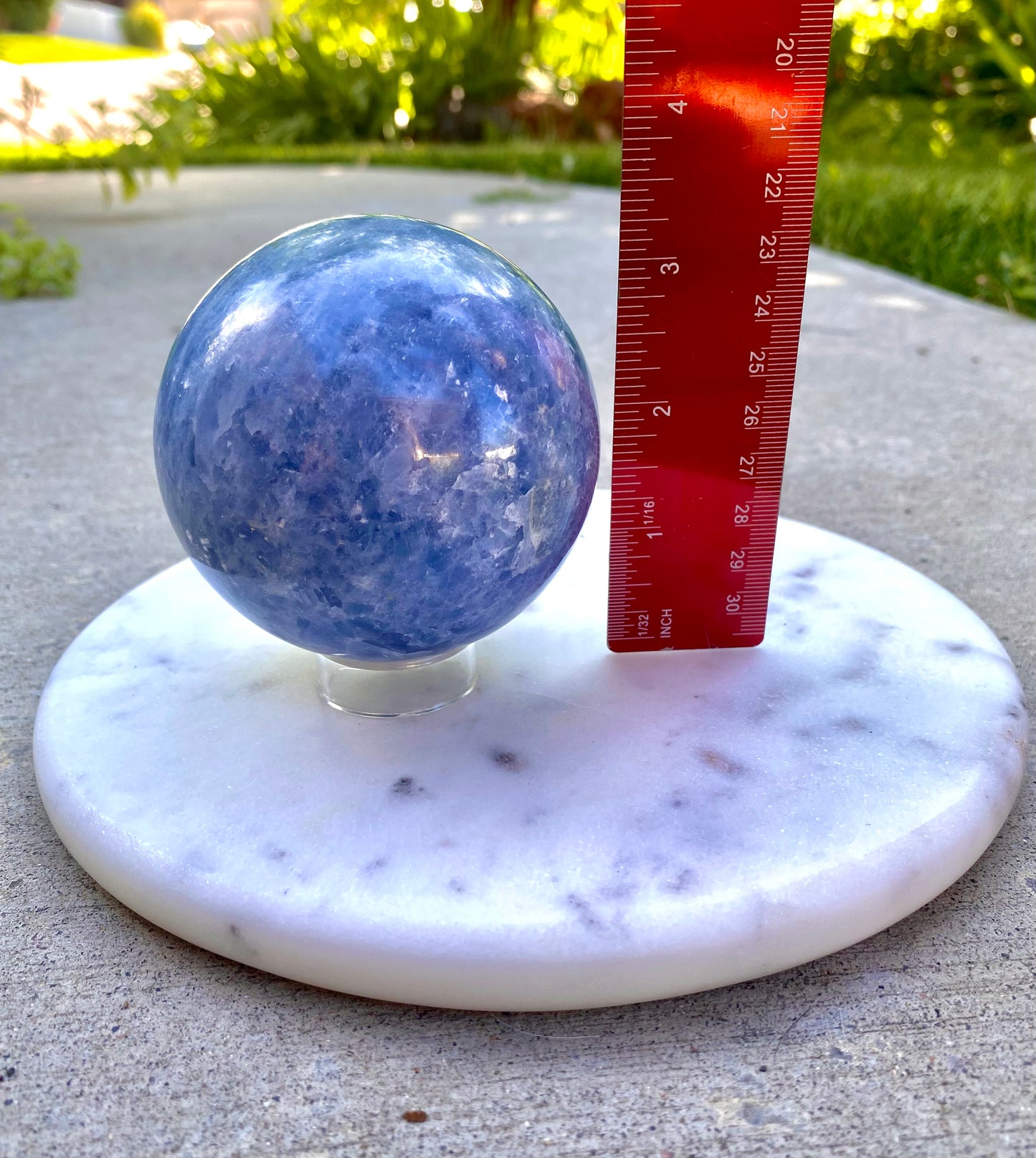 Blue Calcite Polished Sphere
