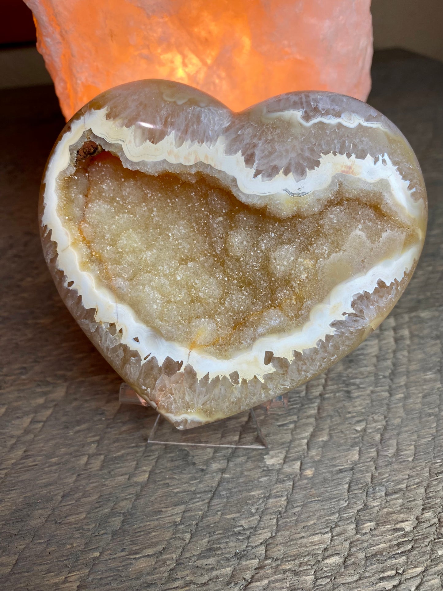 Carnelian Druzy Crystal Heart