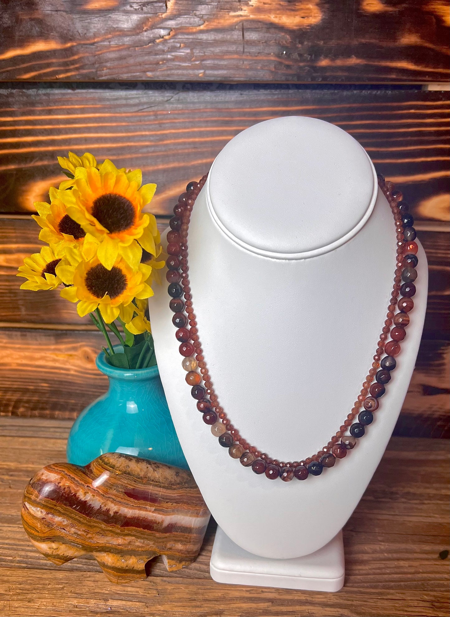 Carnelian Double Strand Necklace