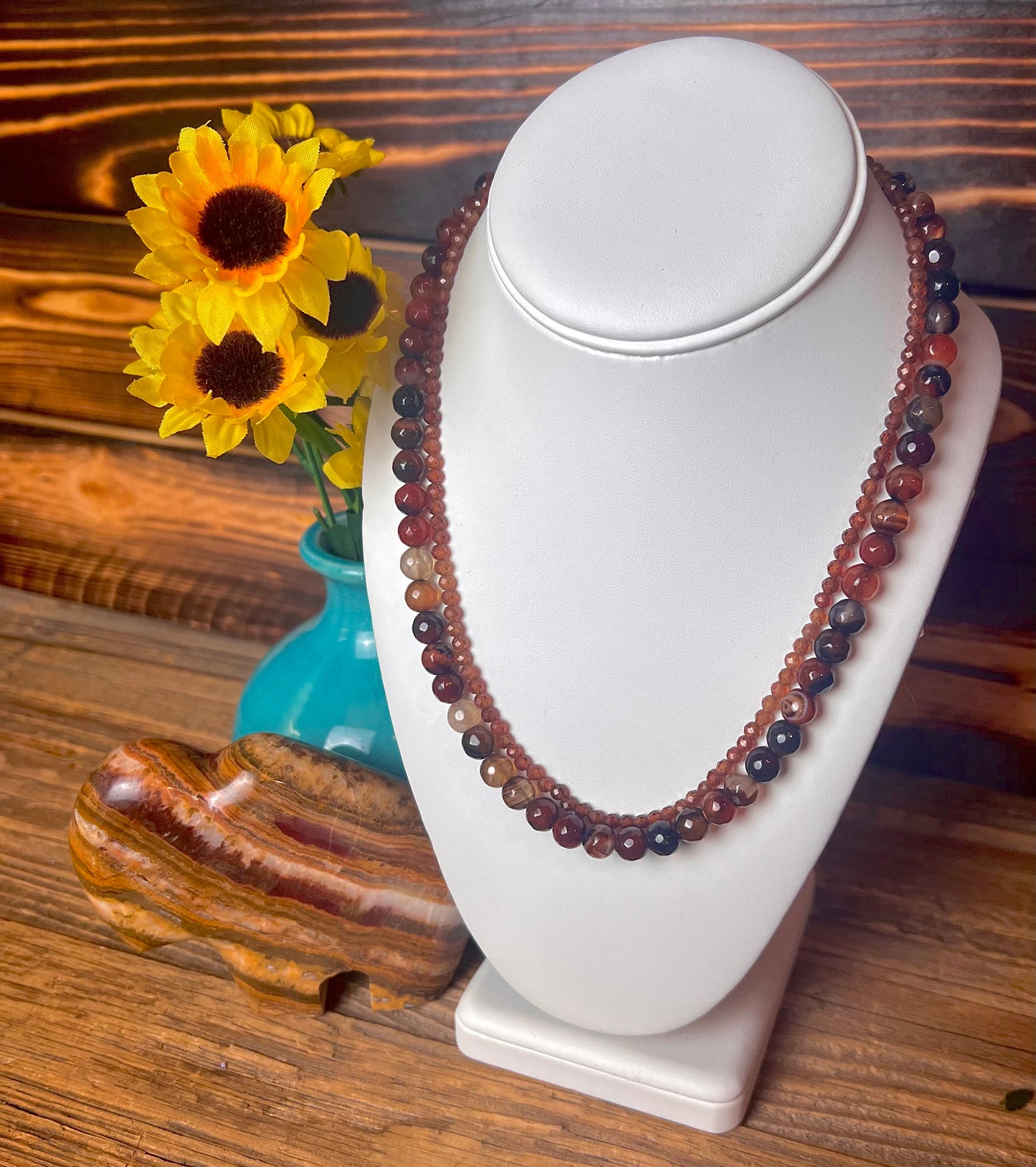 Carnelian Double Strand Necklace