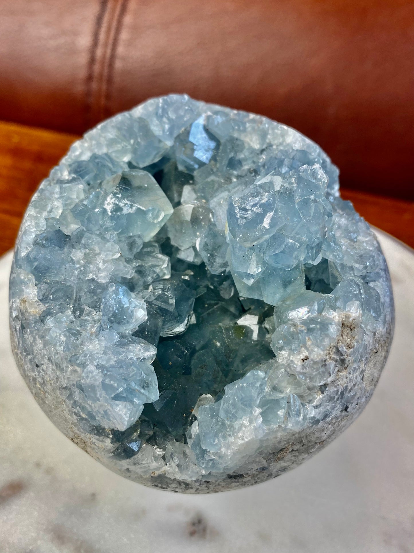 Celestite Crystal Sphere