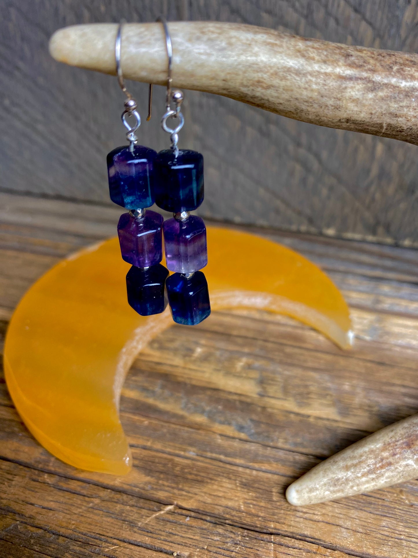 Fluorite Dangle Earrings