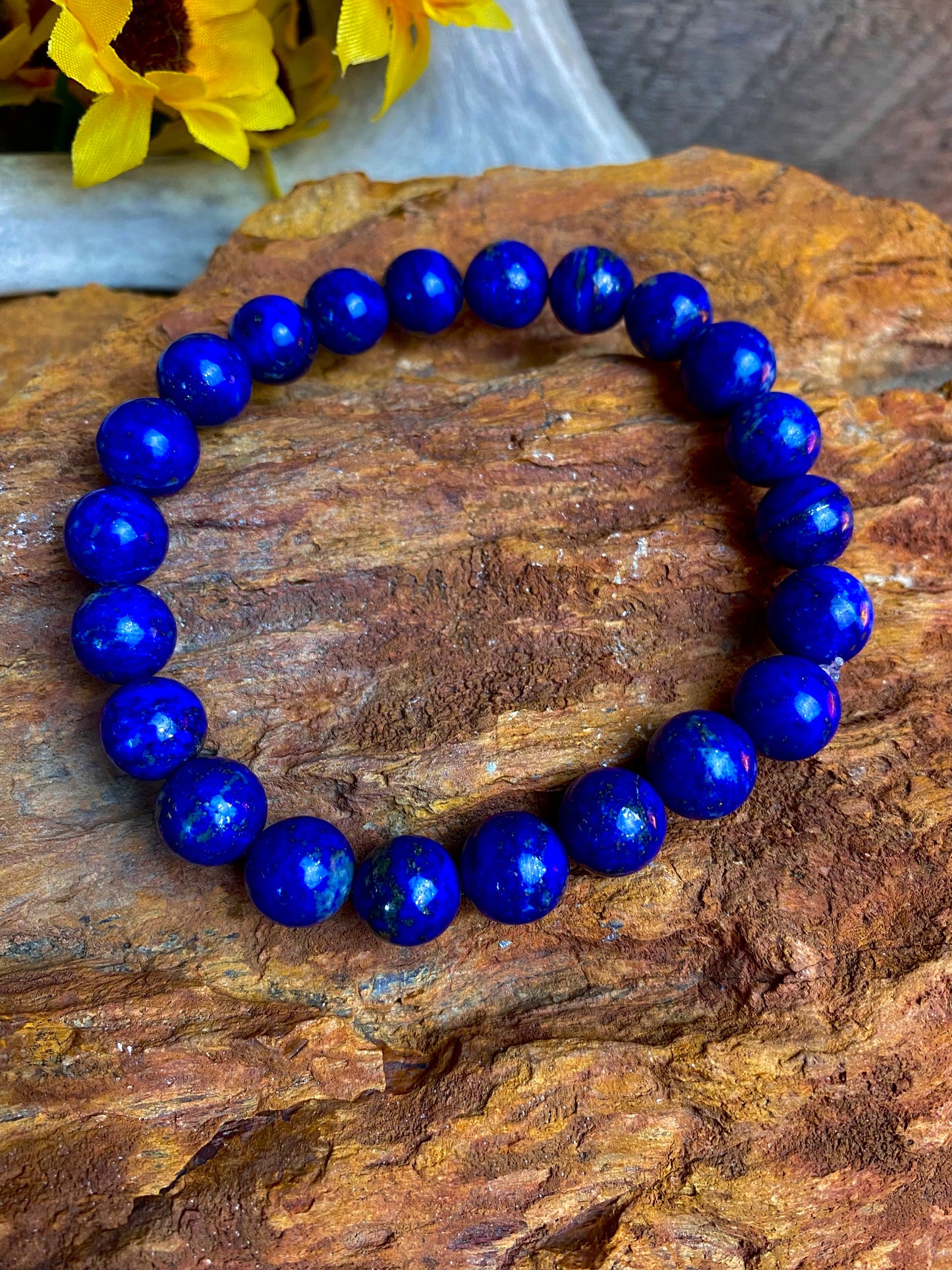 Men's 10mm Gemstone Stretch Bracelet