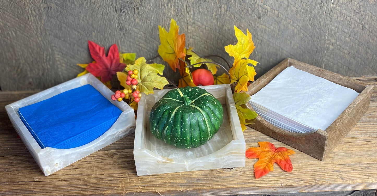 Onyx Square Napkin Holder