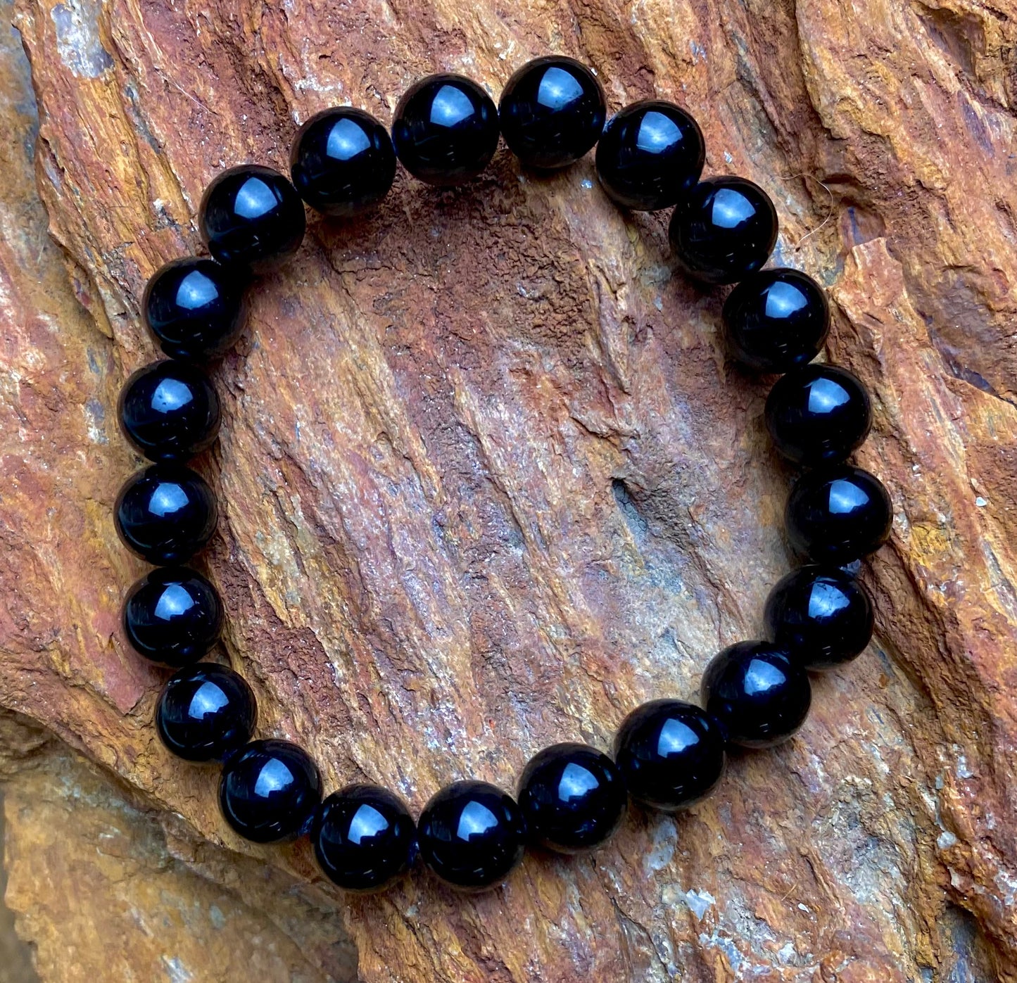 Men's 10mm Gemstone Stretch Bracelet