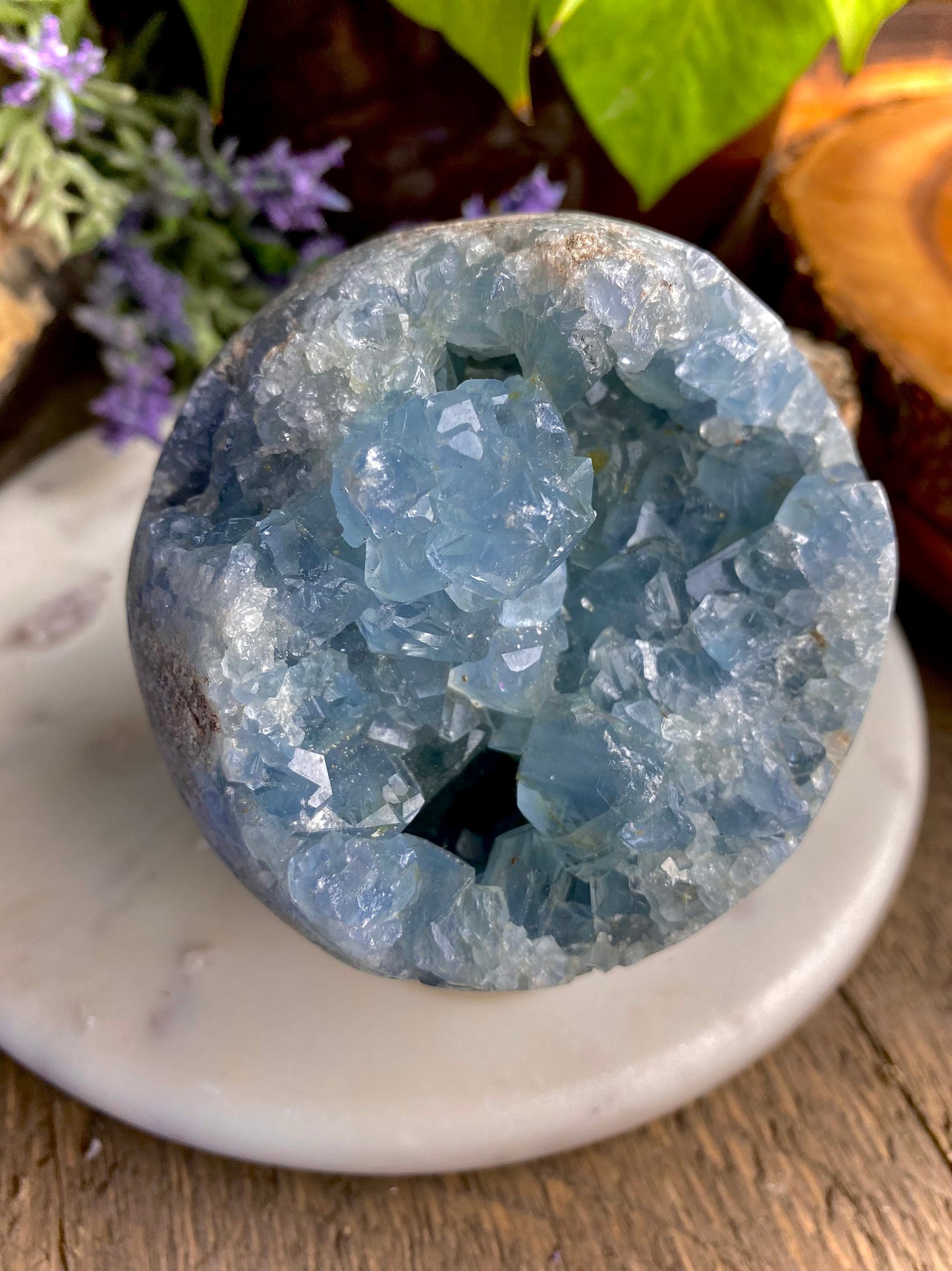 Celestite Crystal Sphere