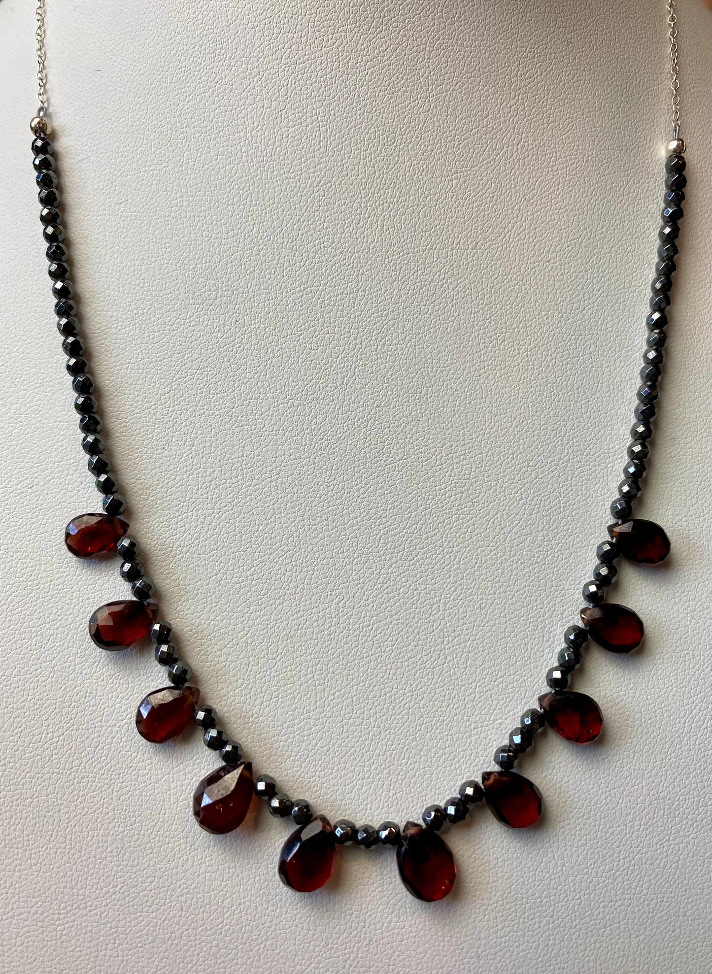 Garnet & Hematite Necklace