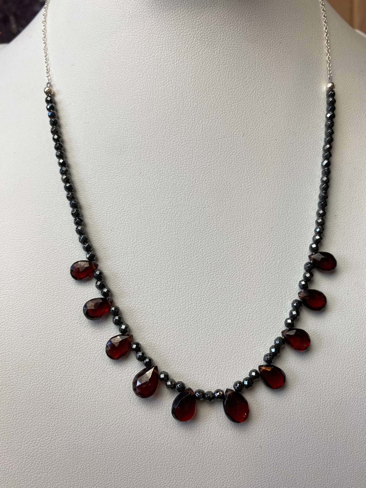 Garnet & Hematite Necklace