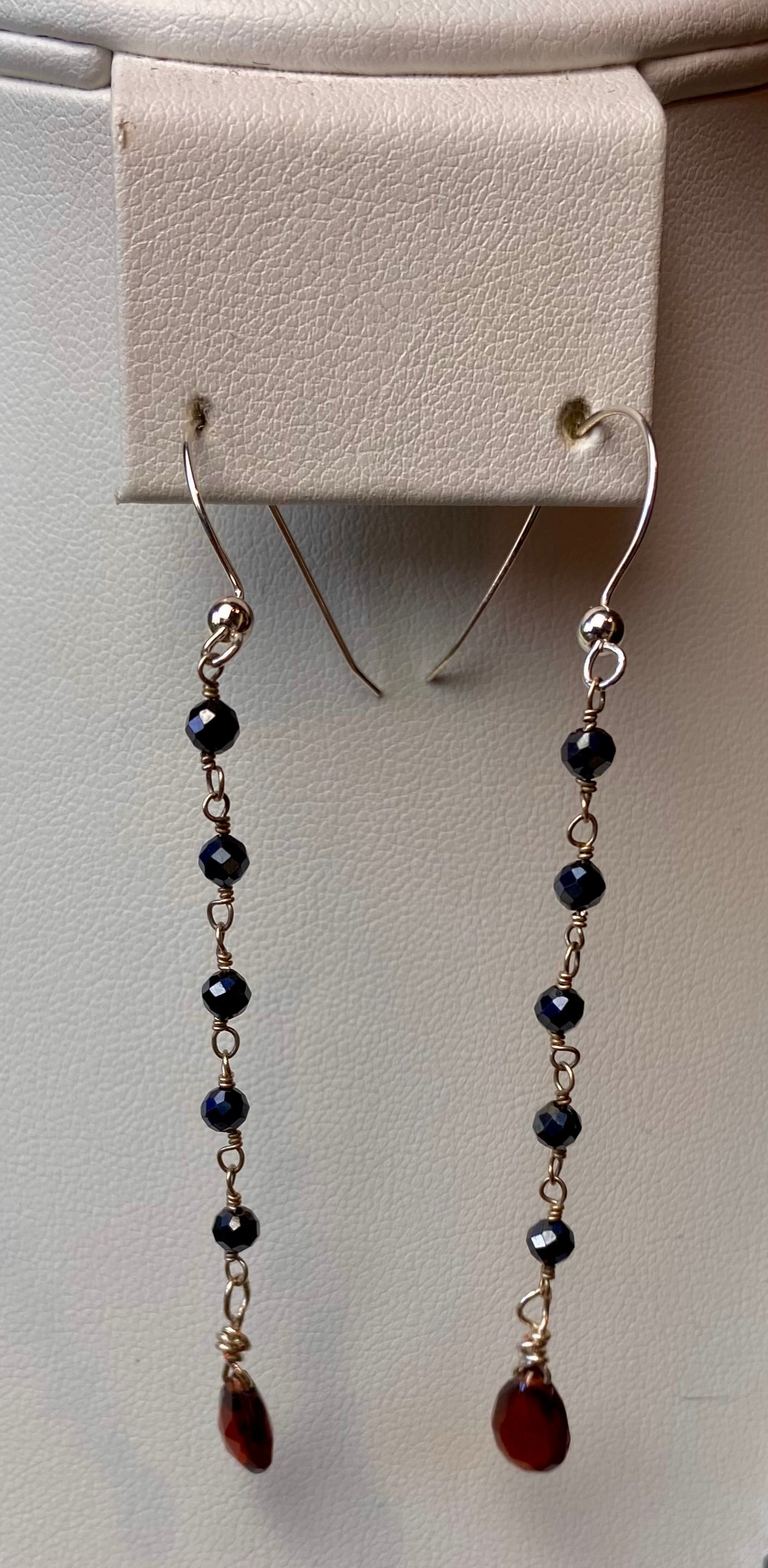 Garnet & Hematite Earrings