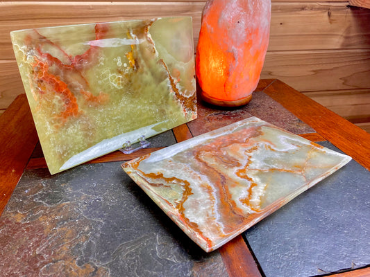 Banded Green Onyx Polished Platter