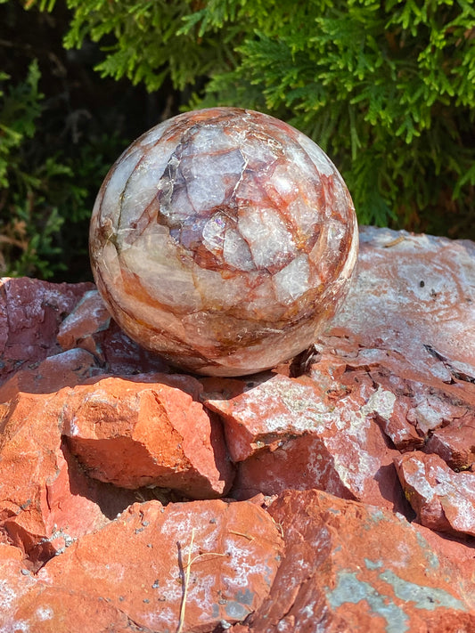 Hematoid Fire Quartz Polished Sphere