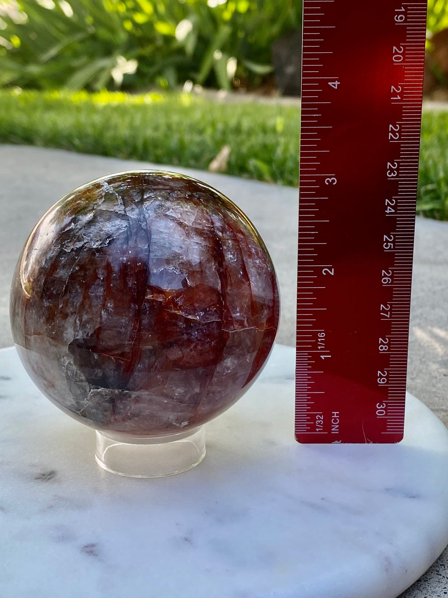 Hematoid Fire Quartz Polished Sphere