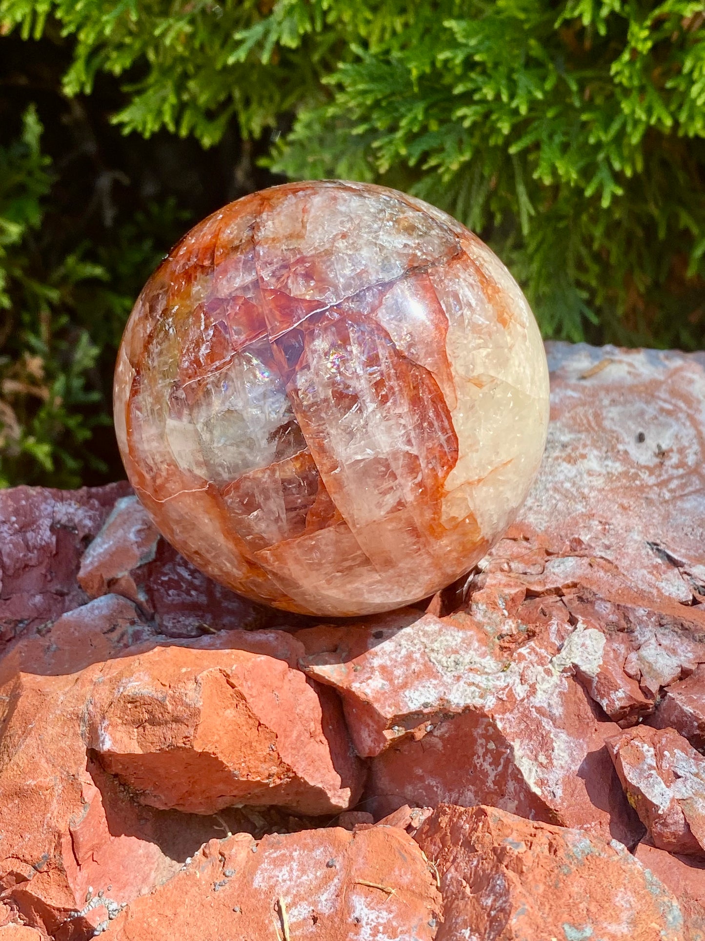 Hematoid Fire Quartz Polished Sphere