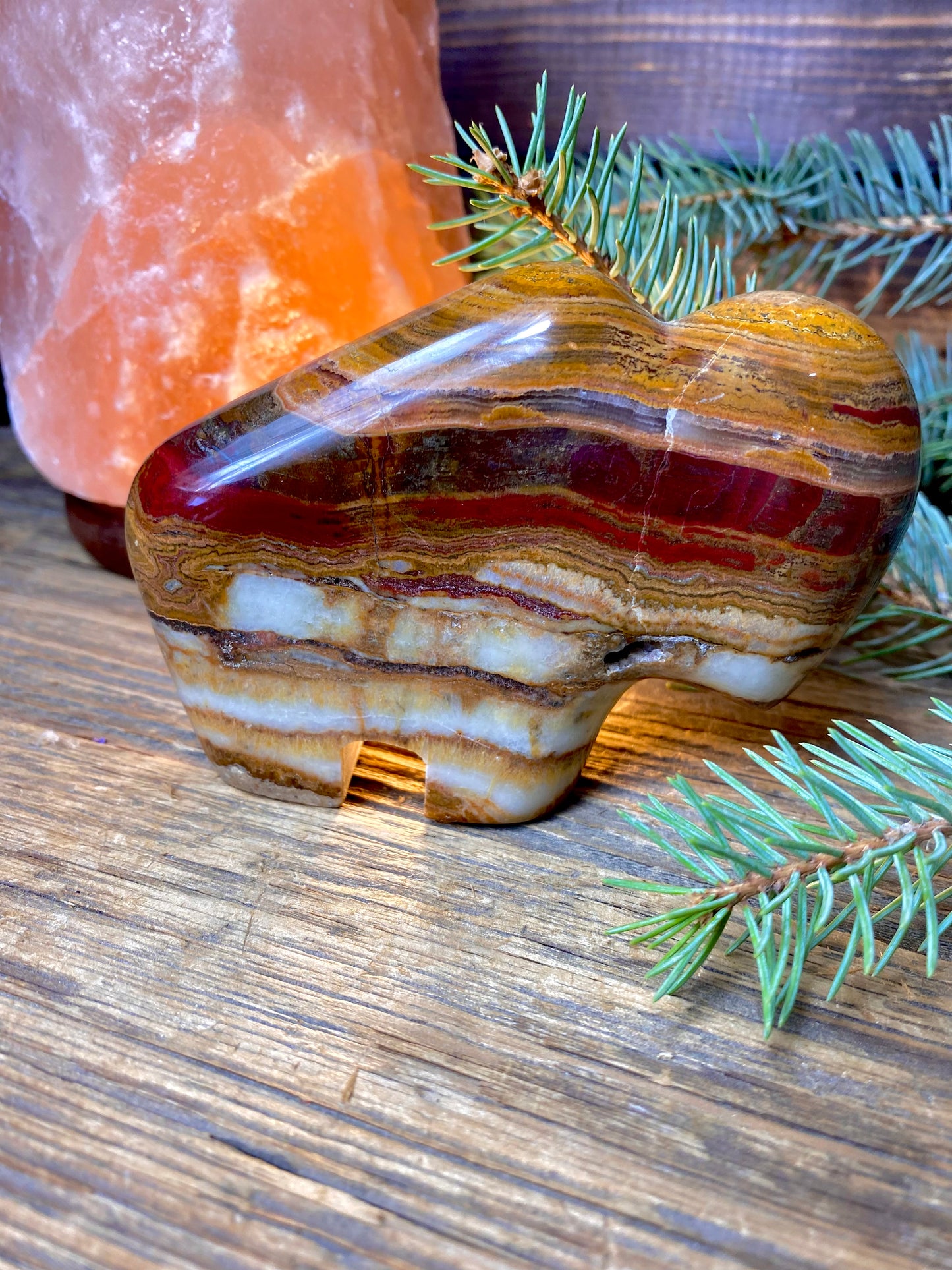 Grand Canyon Onyx Hand-Carved Buffalo