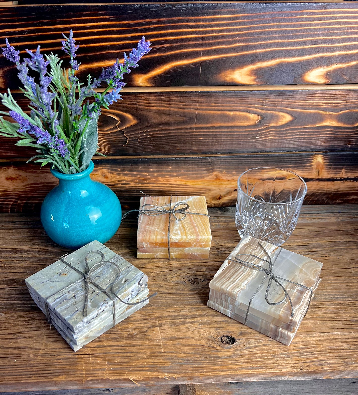 Onyx Square Coaster Sets