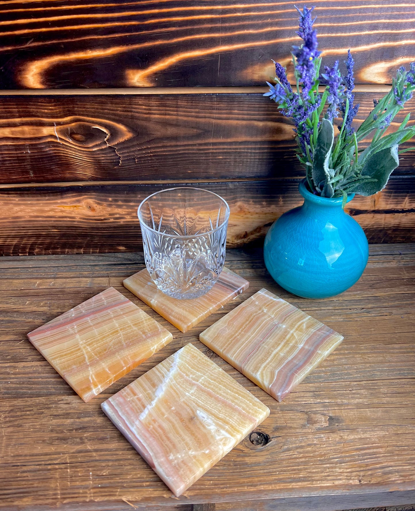 Onyx Square Coaster Sets